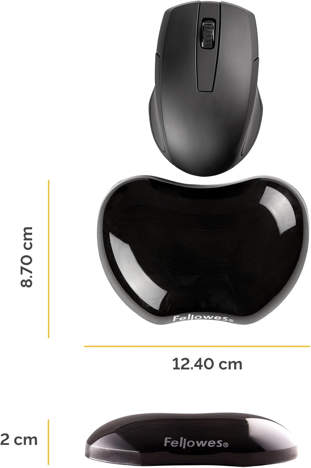 Fellowes Crystals Flex Rest Black