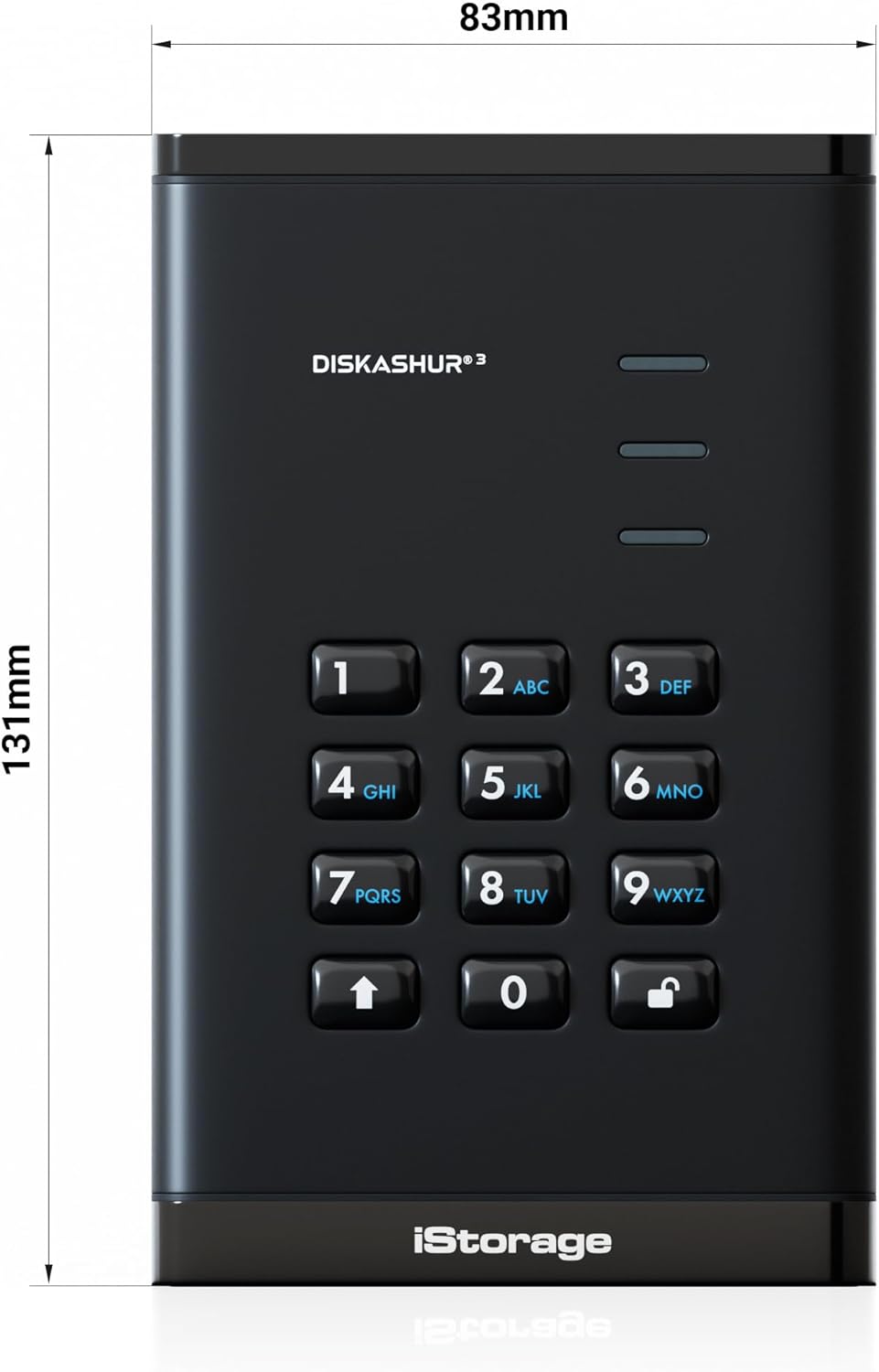 iStorage diskAshur3 HDD 5TB - Black