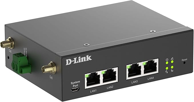 D-Link DWM-314-G wired router 4 Gigabit Ethernet Black