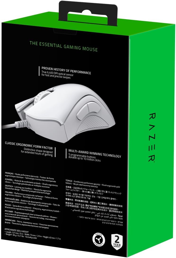 Razer DeathAdder Essential 2021 - White Ed.