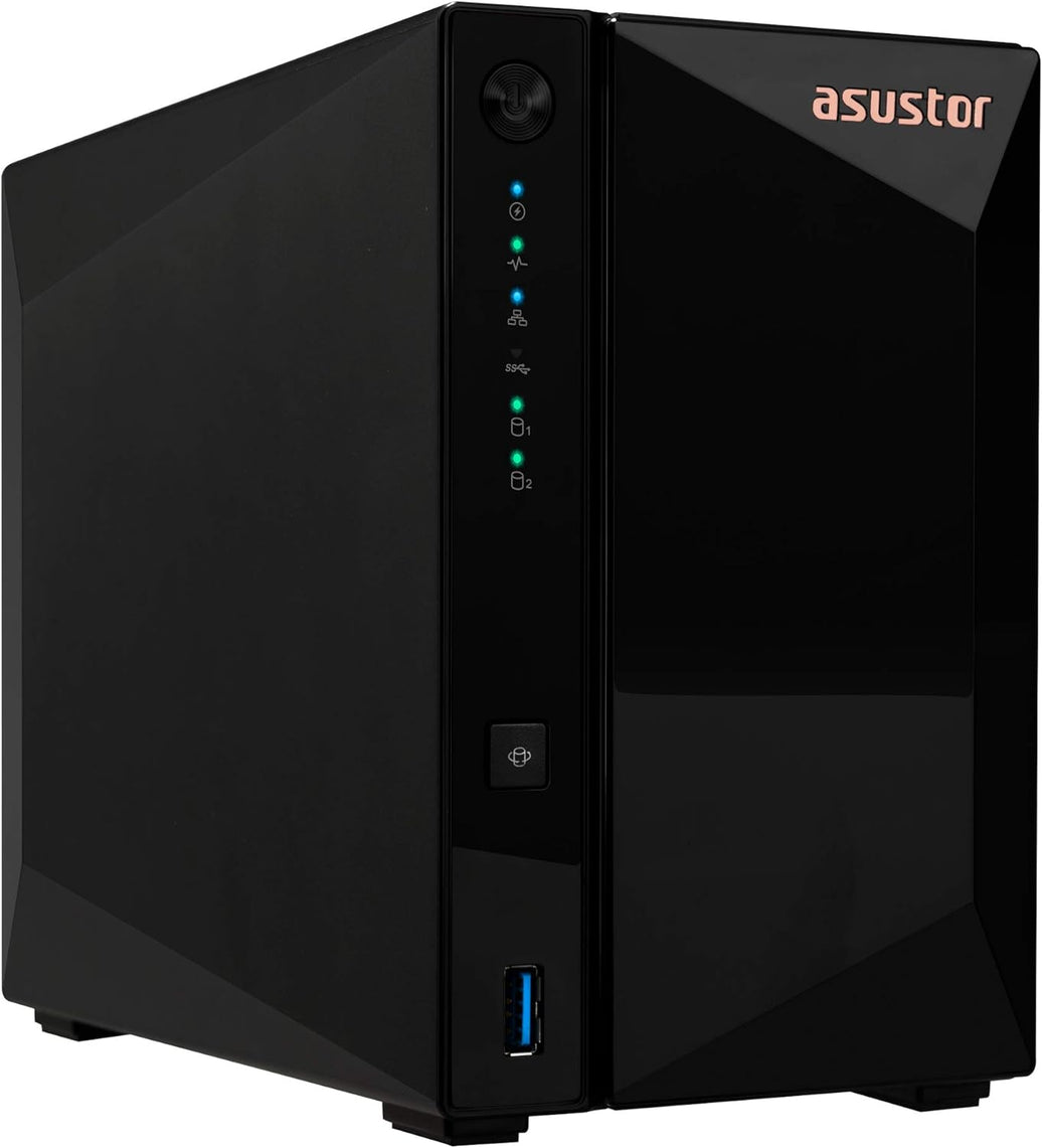 Asustor AS3302T 2 bay NAS Realtek RTD1296 Quad-Core 1.4GHz 2GB 2.5GbE x1 USB3.2 Gen1 x3 WOW