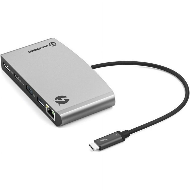 ALOGIC ThunderBolt 3 Dual HDMI PORTABLE Docking Station with 4K - Space Grey
