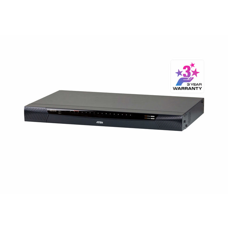 1Remote /1 Local 16 port CAT5 KVM over the NET Switch w Virtual Media & Audio & Redundant Power