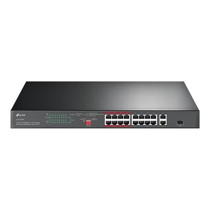 TP-Link 16PT 2PT Gb Rmount Sw 16PT POE