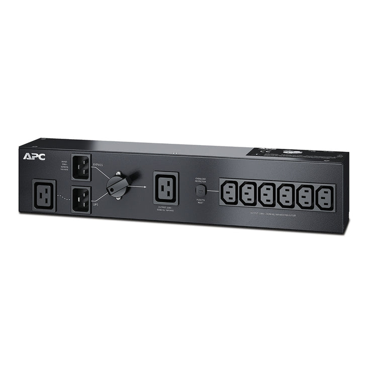 APC SERVICE BYPASS PANEL 230V 16A BBM IEC C20 input; (6) IEC C13 (1) C19 output