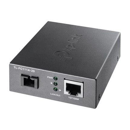 TP-Link TL-FC111A-20 - Fibre media converter - 100Mb LAN - 10Base-T 100Base-TX WDM - SC UPC single-mode RJ-45 - up to 20 km - 1550 (TX) 1310 (RX) nm - for JetStream TL-SG3452XP V1