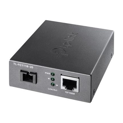 TP-Link TL-FC111B-20 - Fibre media converter - 100Mb LAN - 10Base-T 100Base-TX WDM - SC UPC single-mode RJ-45 - up to 20 km - 1550 (RX) 1310 (TX) nm - for JetStream TL-SG3452XP V1
