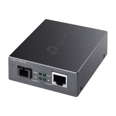 TP-Link TL-FC111PB-20 V2 - Fibre media converter - 100Mb LAN - 10Base-T 100Base-TX WDM - SC single-mode RJ-45 - up to 20 km - 1550 (RX) 1310 (TX) nm
