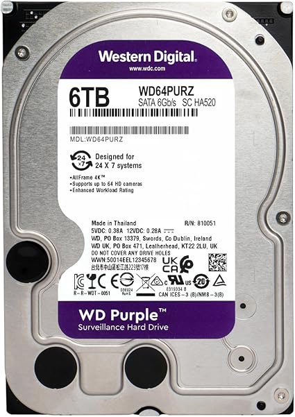 WD PURPLE HDD SATA INT 6TB WD64PURZ
