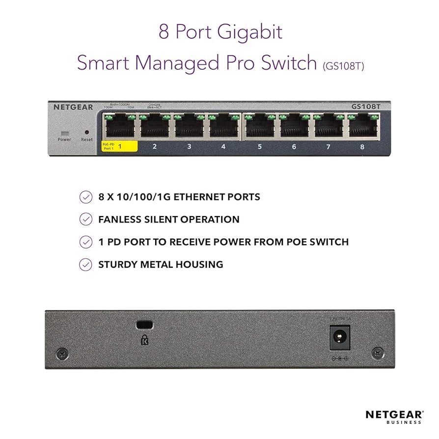 NETGEAR 8P GE Smart Managed Pro Switch