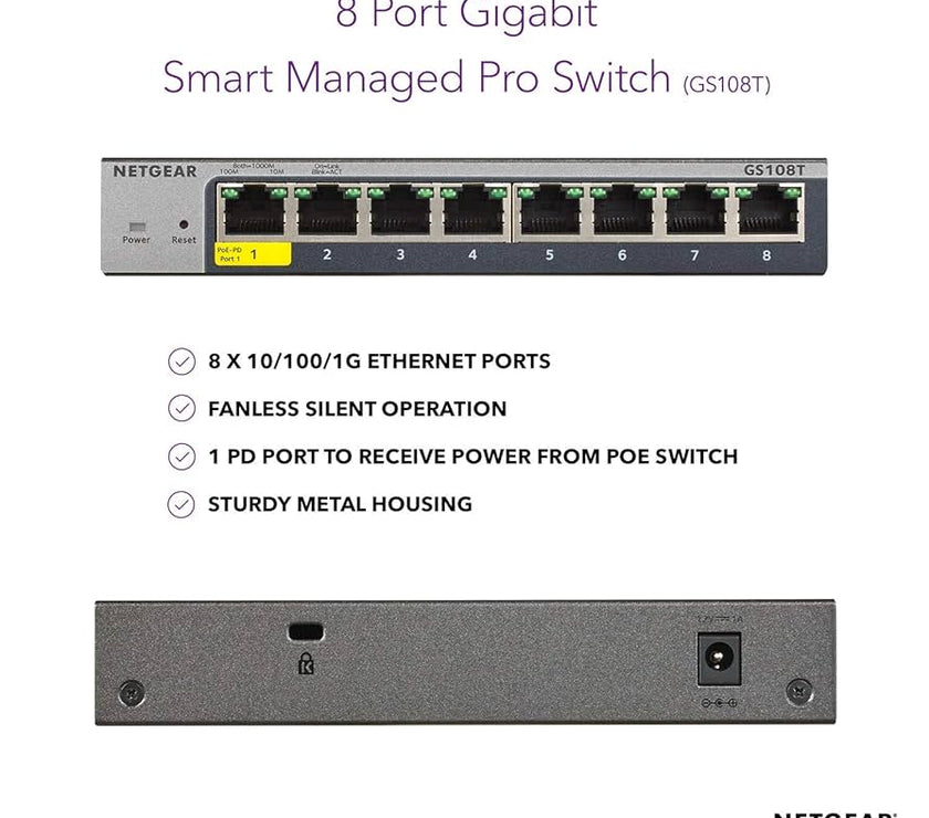 NETGEAR 8P GE Smart Managed Pro Switch