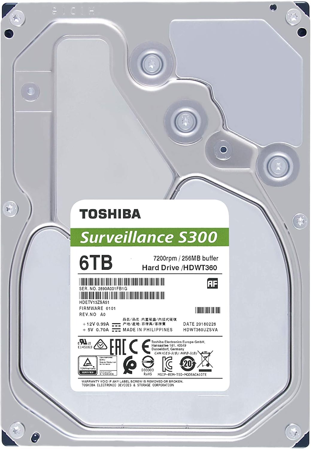 Toshiba 6TB S300 Surveillance HDD OEM