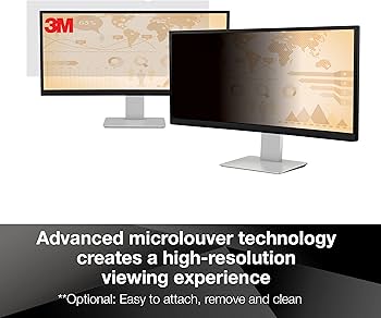 3M Privacy Filter for 23.8in Full Screen Monitor with COMPLY™ Magnetic Attach, 16:9, PF238W9EM