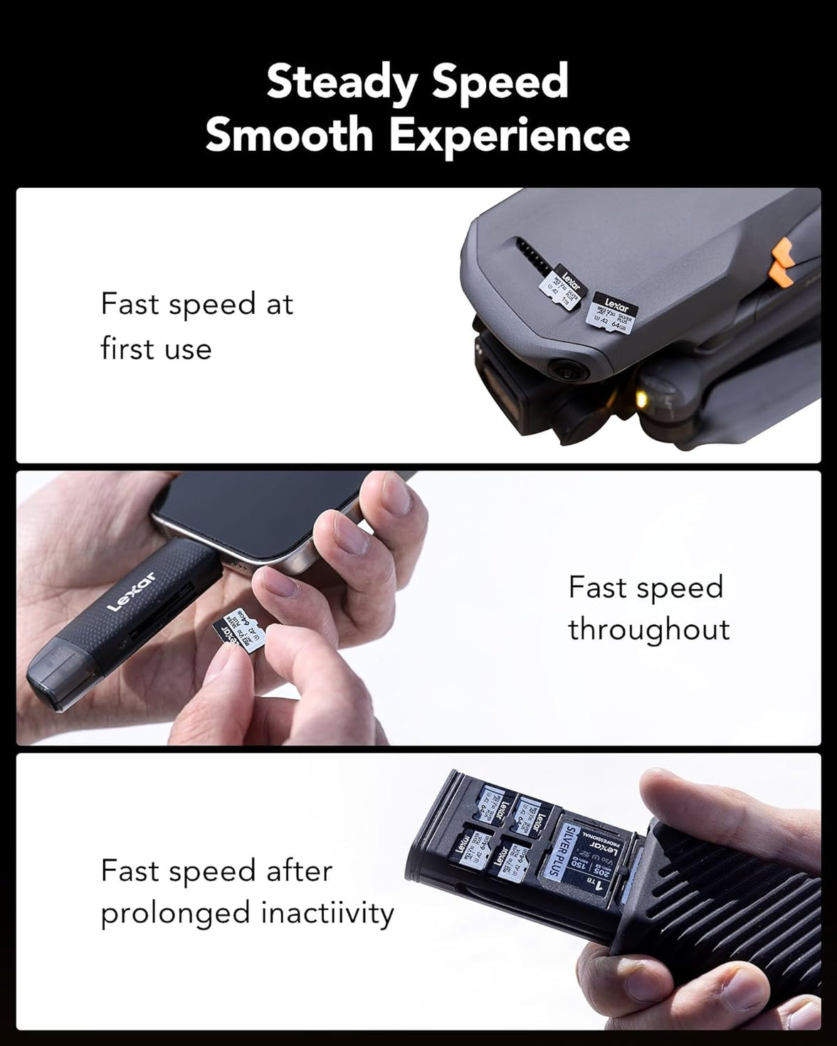 Lexar SILVER PLUS micro SD Card 64GB