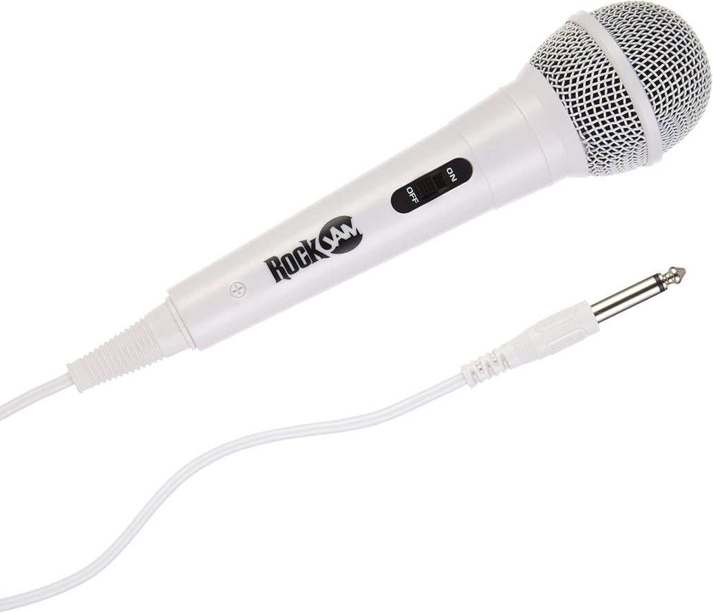 PDT RockJam Wired MicrophoneMC303- White