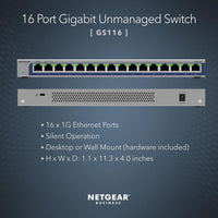Netgear NETGEAR GS116 16 PORT GIGABIT DESKTOP SW
