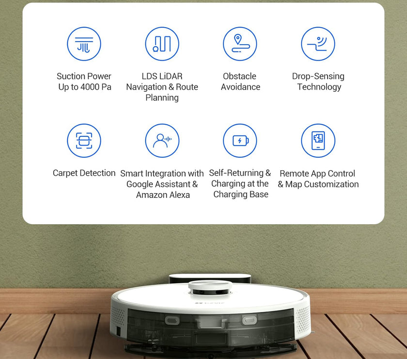 RE4 EZVIZ 4000 Pa Robot Vacuum&Mop Combo