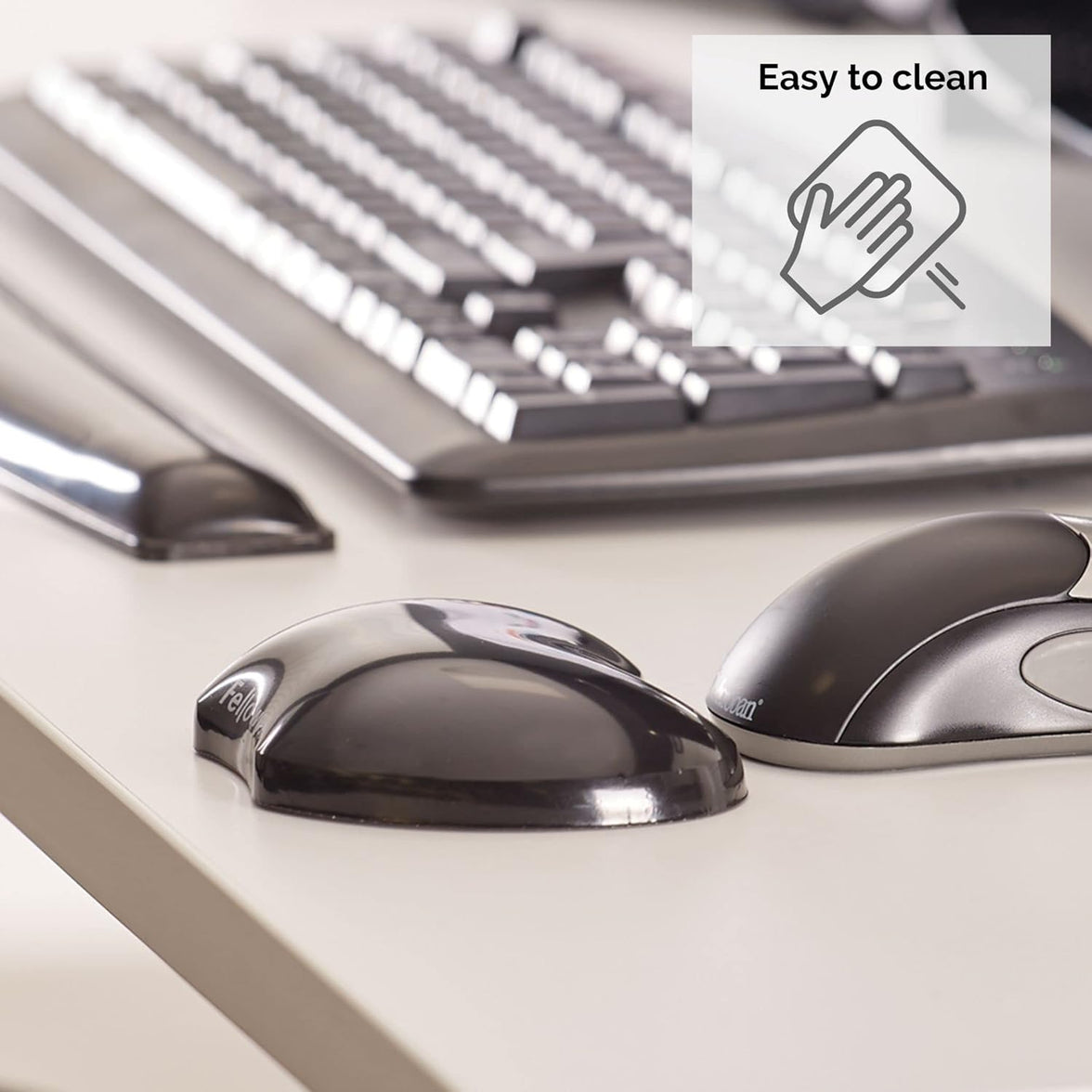 Fellowes Crystals Flex Rest Black