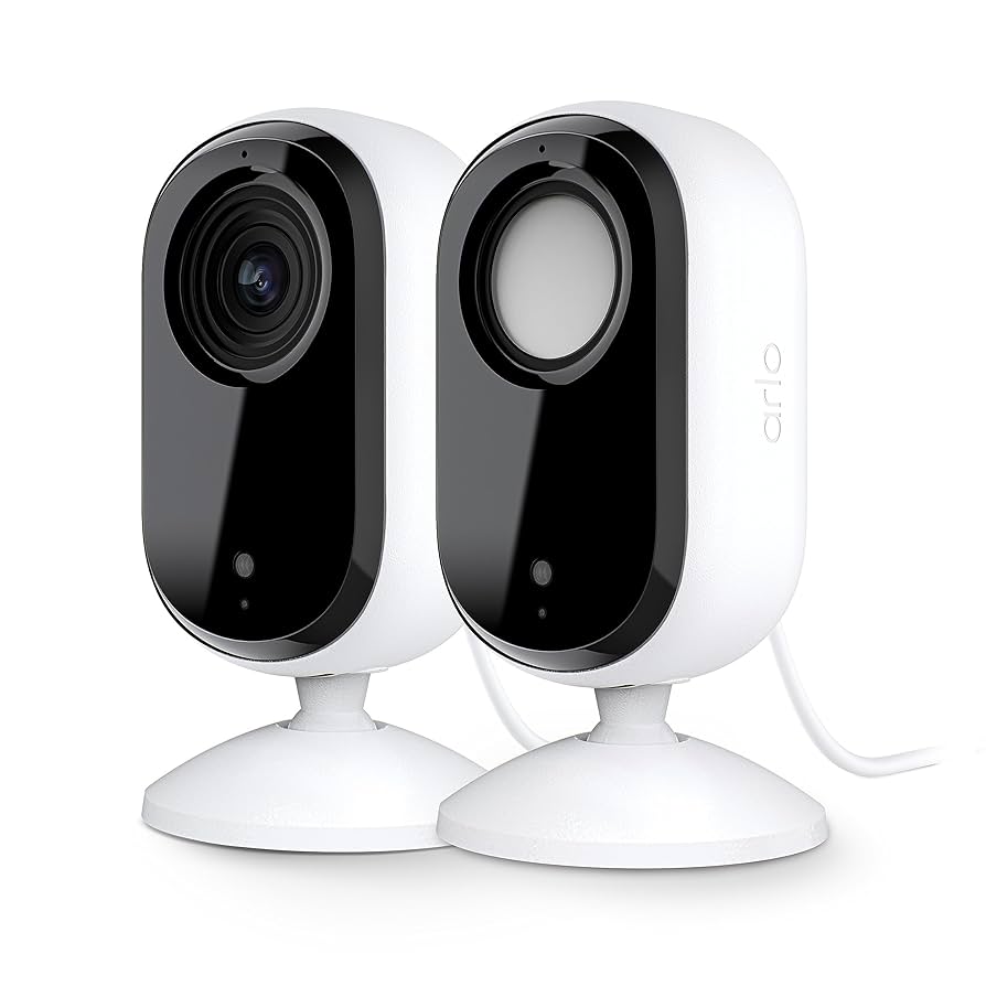 Arlo Essential 2K Indoor Security Camera, 2-pack