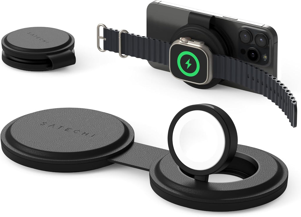 Satechi OntheGo 2-in-1 W-Charger Black