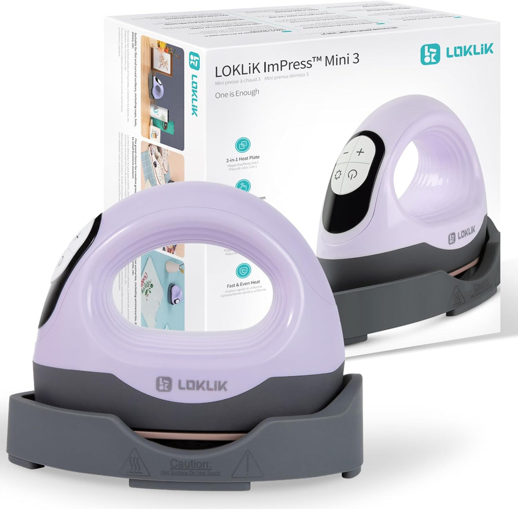 LOKLIK IMPRESS MINI 3 HEAT PRESS LAVENDER PURPLE