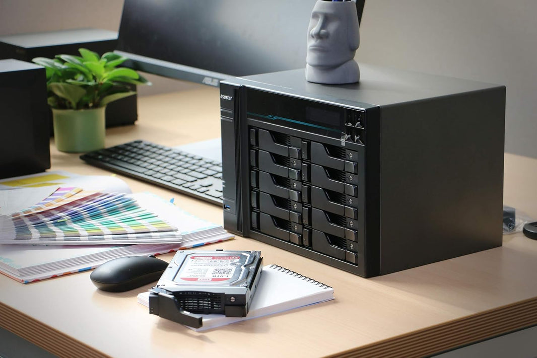 Asustor AS6508T 8 Bay NASIntel ATOM C3538 Quad-Core 8GB DDR4 10 GbE x 2 2.5 GbE x 2 USB 3.2 Gen