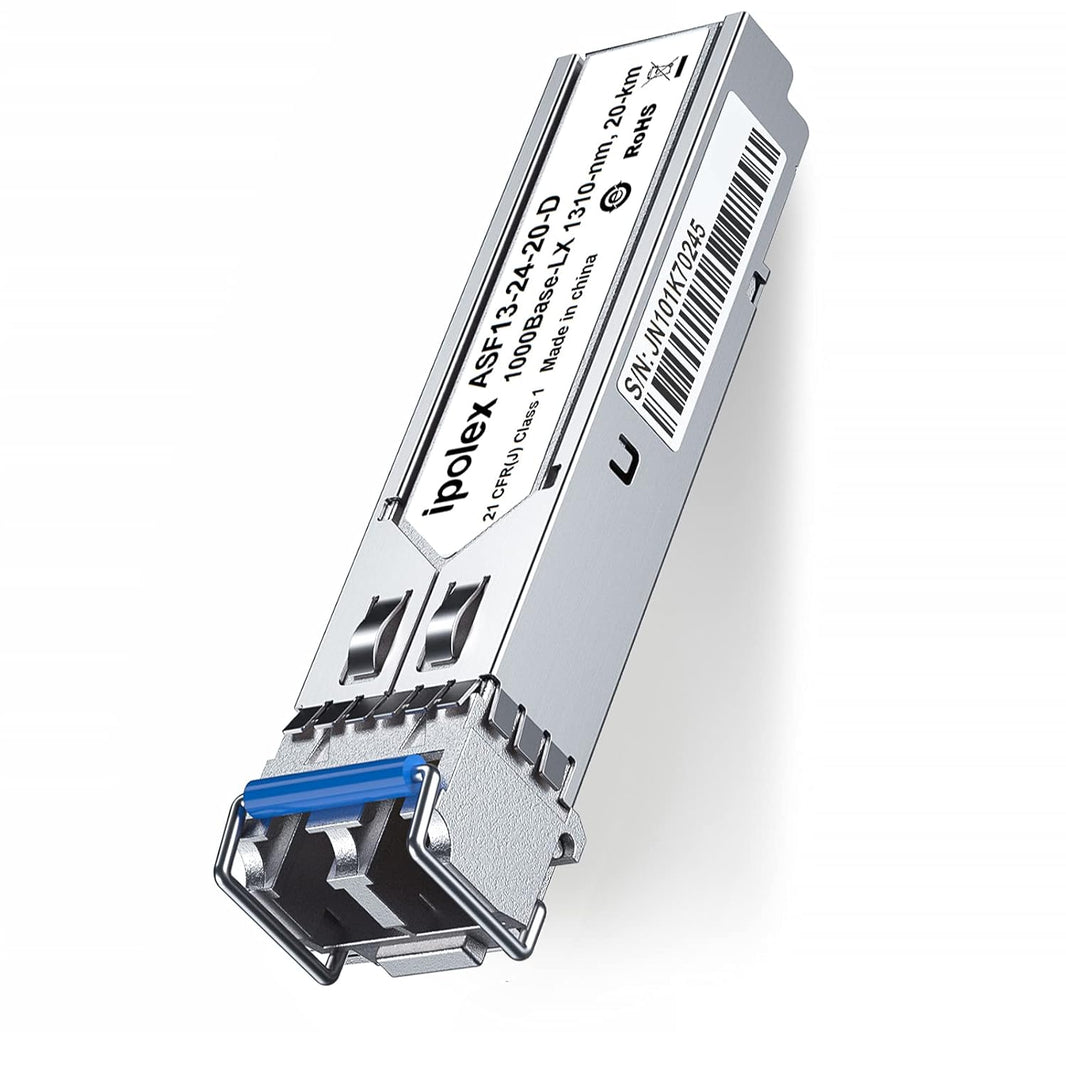 Cisco compatible (GLC-LH-SM GLC-LH-SMD ONS-SC-GE-LX SFP-GE-L) 1.25G SFP 1310nm 10KM Transceiver LC Connector for SMF with
