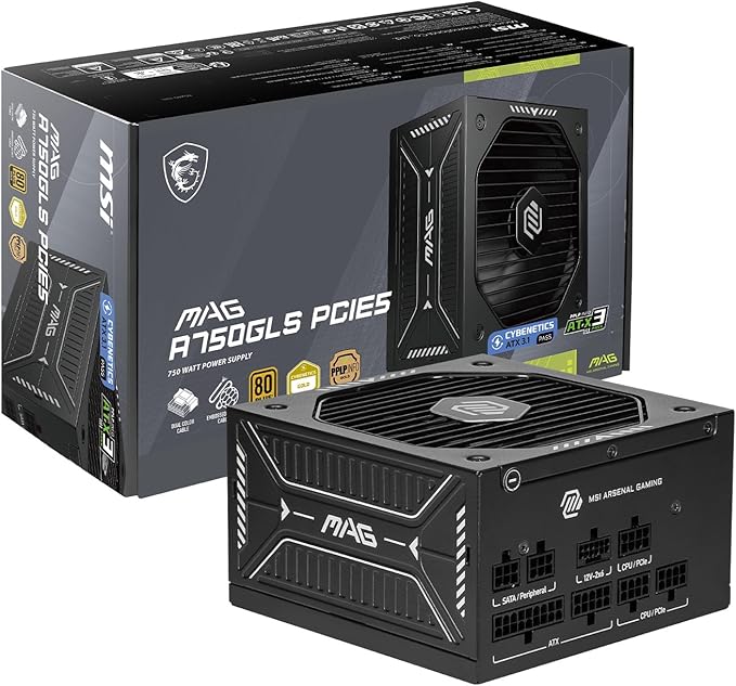 MSI 750W GOLD F/M MAG A750GLS PCIE5