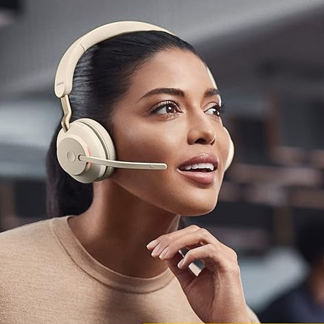 Jabra Evolve2 65 Link380a MS Stereo Stand Beige