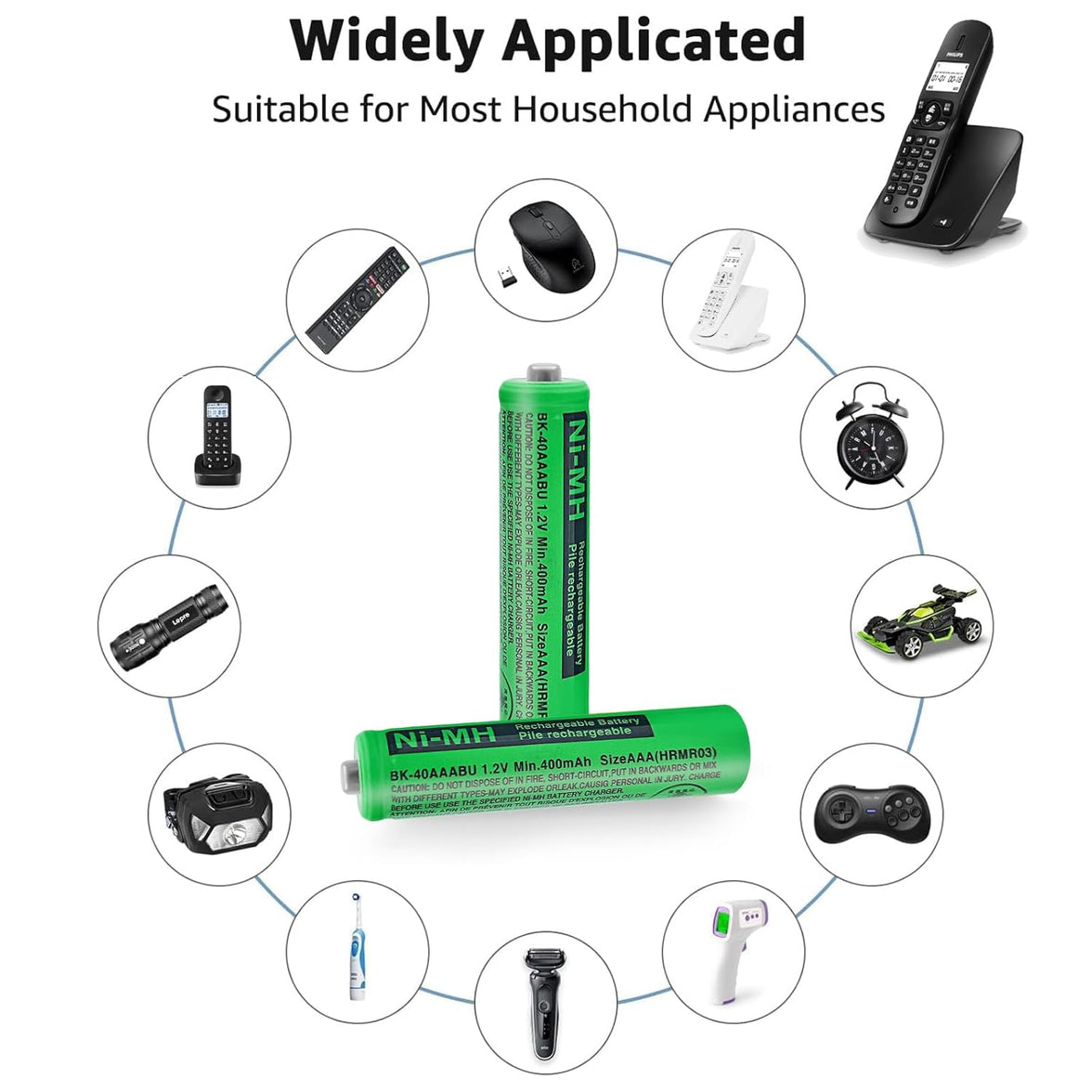 Gigaset AAA Batteries 400mAh (Pair)