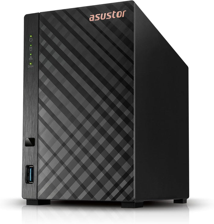 Asustor AS1102TL Drivestor 2 Lite 2 Bay NAS Quad-Core 1.7GHz CPU 1GbE Port 1GB DDR4 (Diskless)