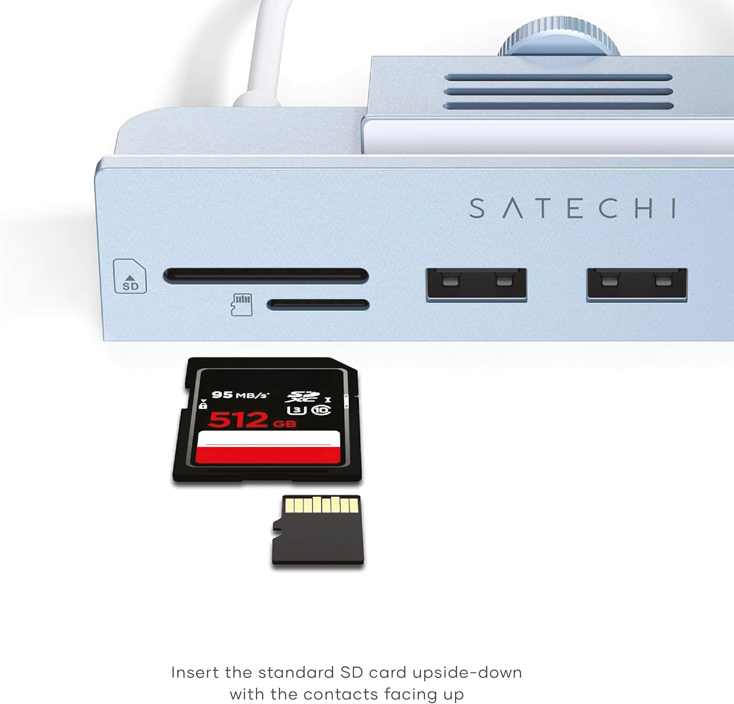 Satechi USB-C Clamp Hub 24" iMac Blue