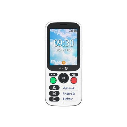 Doro 780X - 4G feature phone - dual-SIM - RAM 512 MB Internal Memory 4 GB - microSD slot - 320 x 240 pixels - black white