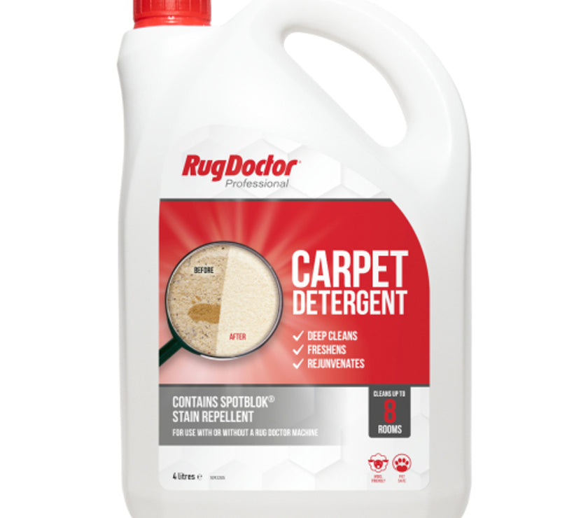 Our Carpet Detergent with SpotBlok is the key to revitalising your carpets. Formulated to work with the Rug Doctor Carpet cleaning m