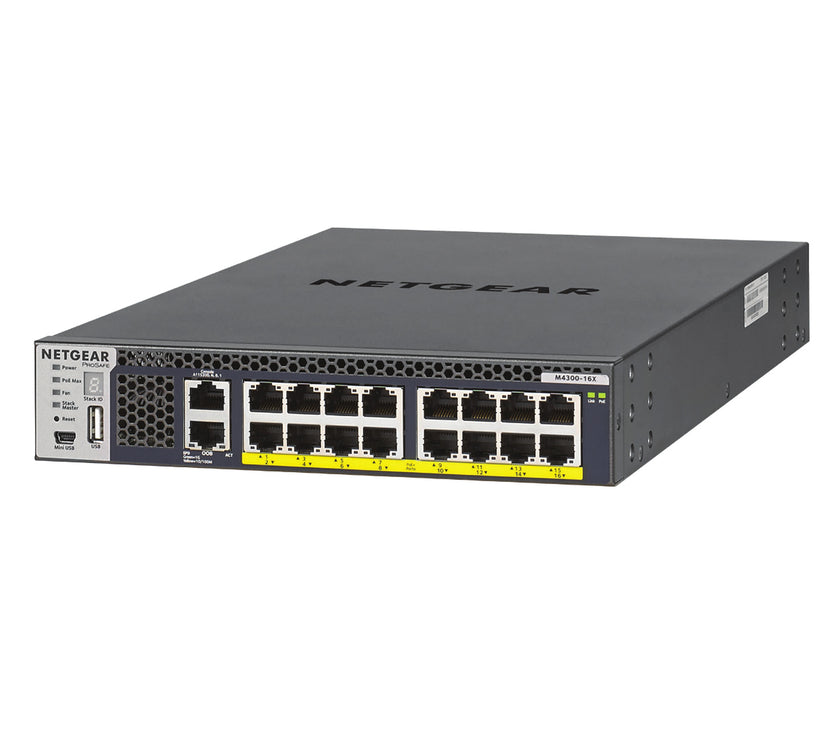 NETGEAR M4300 Managed SW 16x10GBASE-T APS299W PoE+