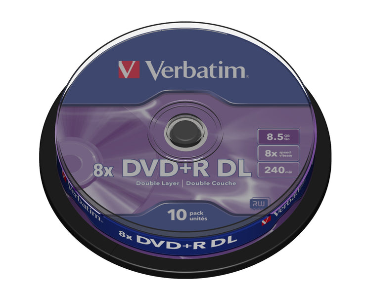 Verbatim DVD+R 8x D/L 10pk Spindle