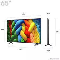 LG 65 Inch 65NANO80A6B Smart 4K UHD HDR NanoCell TV