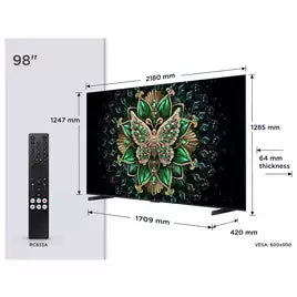 TCL 98 Inch 98C6K Smart 4K UHD HDR Mini LED TV