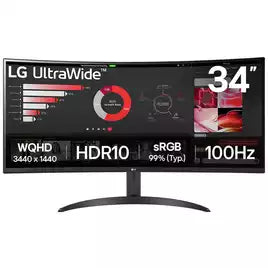 LG 34WR50QK-B 34Inch 100Hz WQHD Monitor
