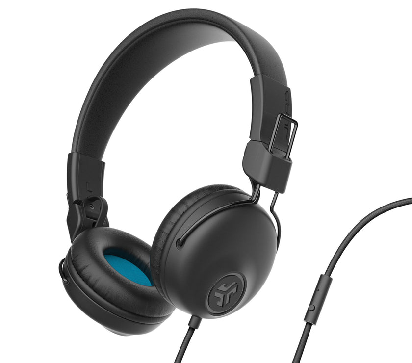 JLab Studio Wired On Ear Headphones Black