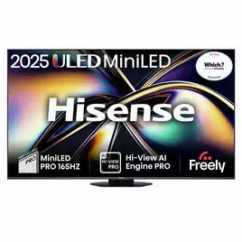 Hisense 55 INCH U8QTUK MiniLED QLED 165Hz Smart AI TV with Freely