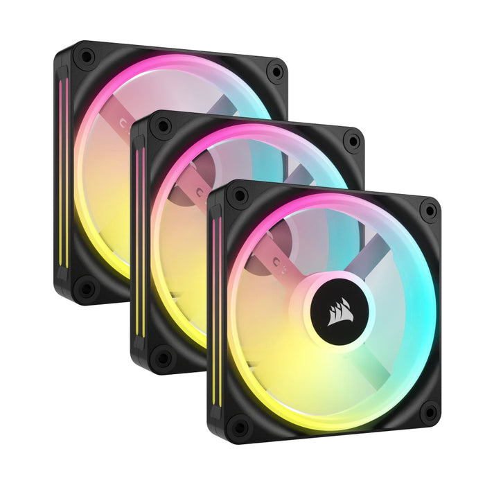 CORSAIR QX120 RGB 120MM FAN BLK 3PK