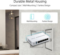 ASUS ExpertWiFi EBG15 wired router Gigabit Ethernet White