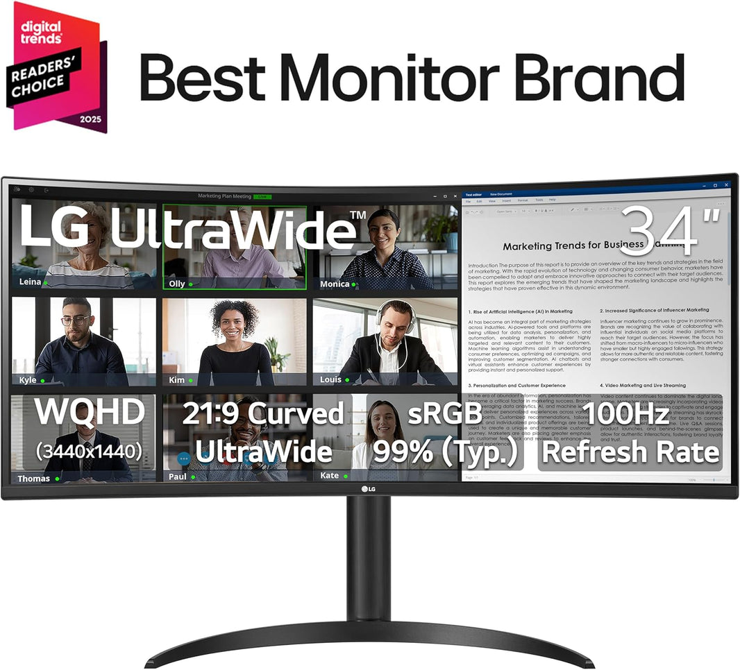 LG 34 VA MONITOR CURVED 34WR55QK-B