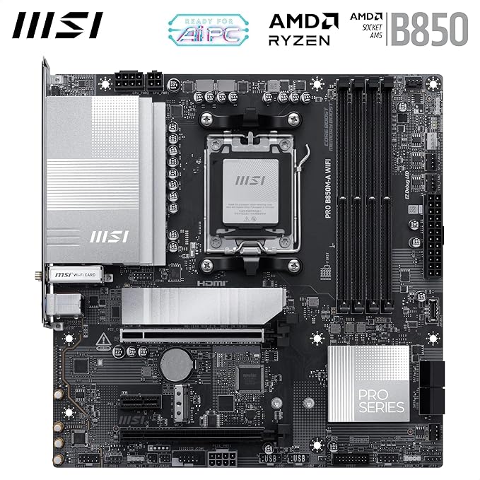 MSI AM5 PRO B850M-A WIFI PZ M-ATX