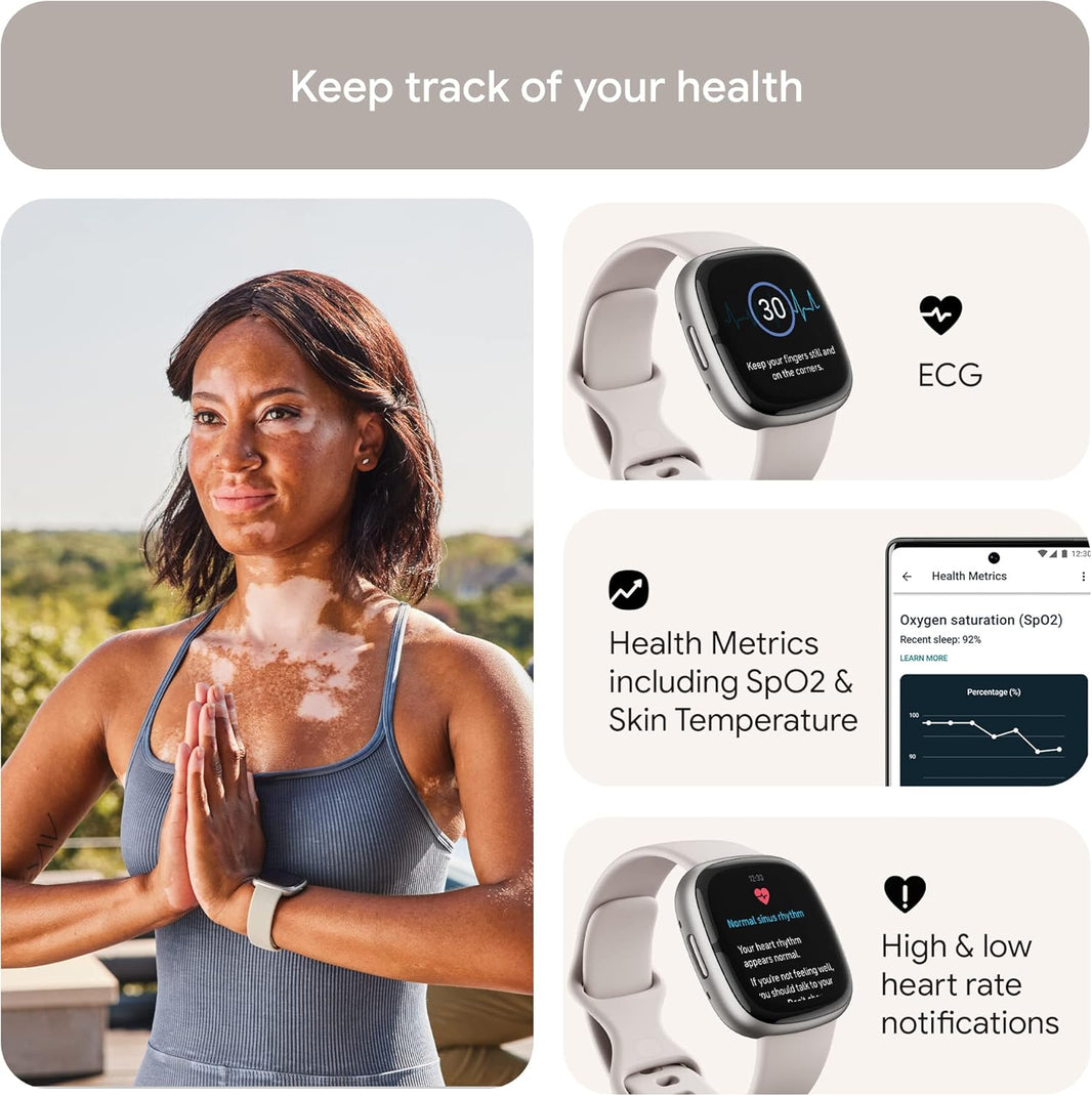 FitBit Sense 2Lunar White/Platinum