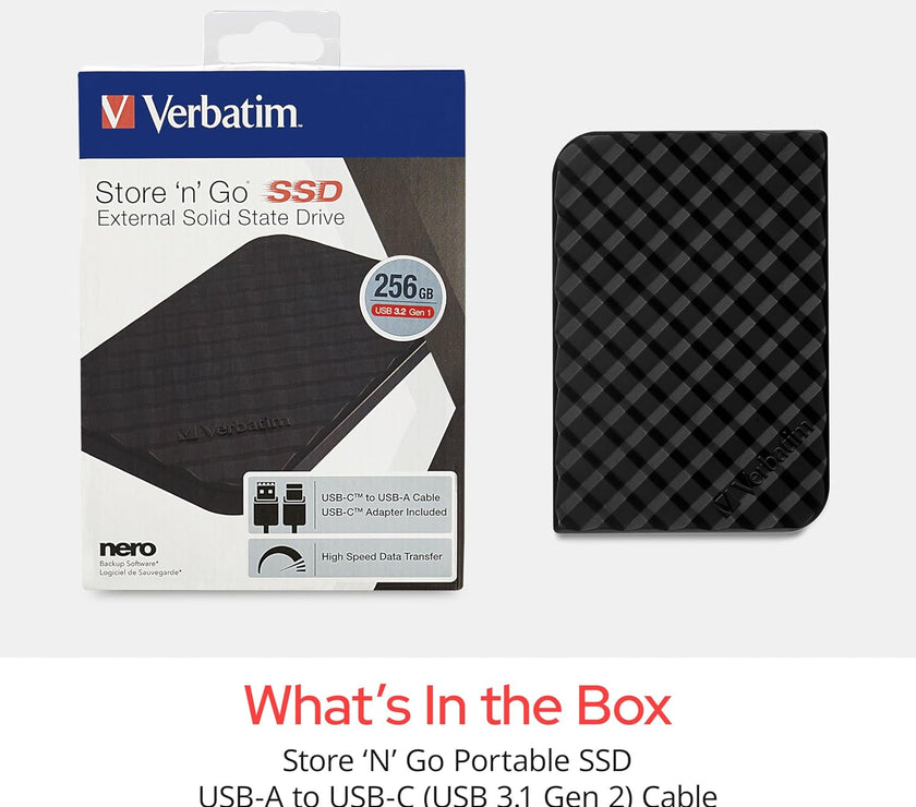 Verbatim StoreNGo Slim Portble SSD 256GB