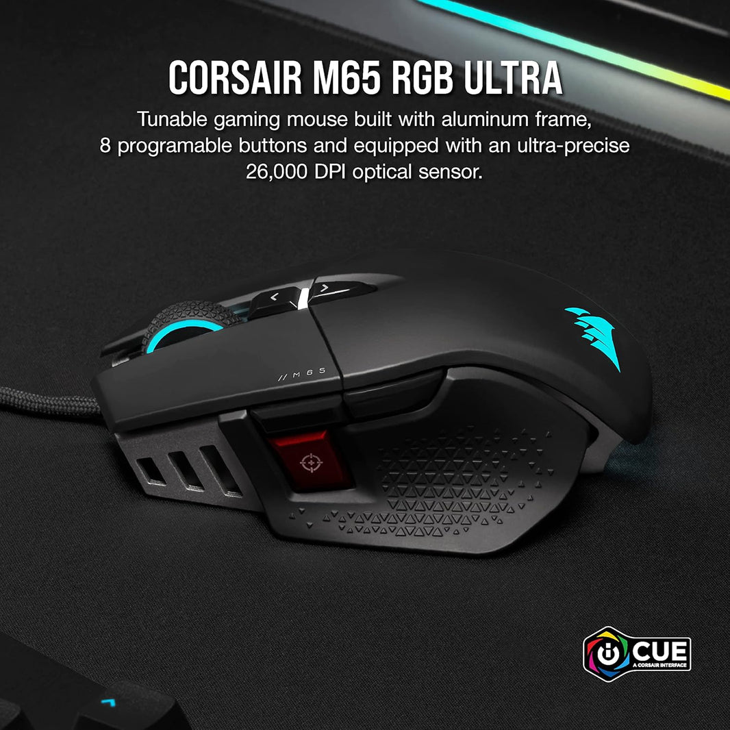 CORSAIR M65 RGB ULTRA TUNABLE FPS MOUSE