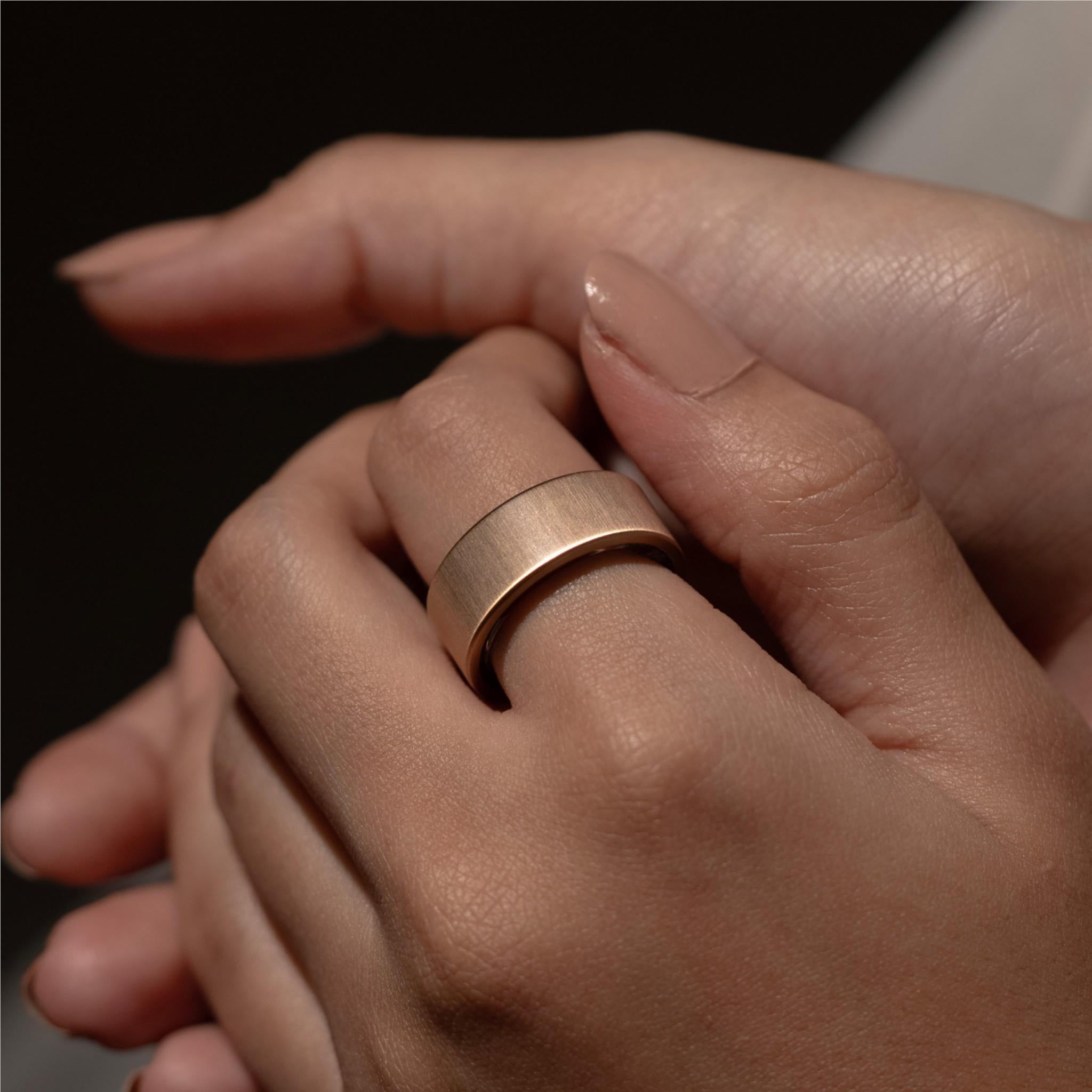 Ring Air Brushed Rose Gold Size 11