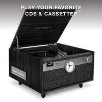 Victrola Century with Clock - Black